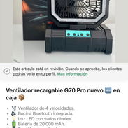 Ventilador recargable G70 Pro - Img 56512036