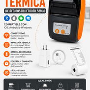 🖨️ Impresora Térmica Bluetooth 58mm | Portátil | Ideal para POS - Img 56960373