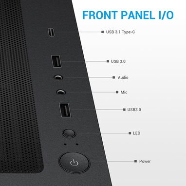 Chasis para PC ATX de torre media SAMA S40 - Diseño de malla de alto flujo de aire, ventiladores ARGB 52815418 - Img 122558542