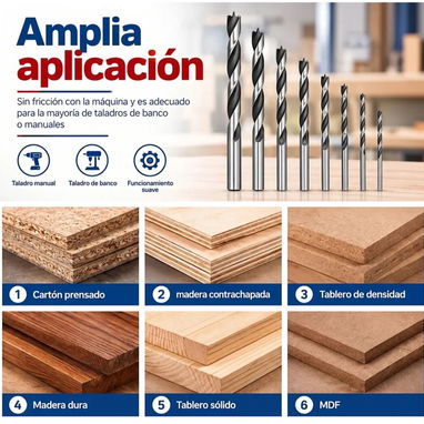 Set de brocas STD para madera/ barrenas p madera - 2/3