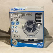 Ventilador recargable Moreka con panel solar, bombillo Precio:$50 - Img 55741801