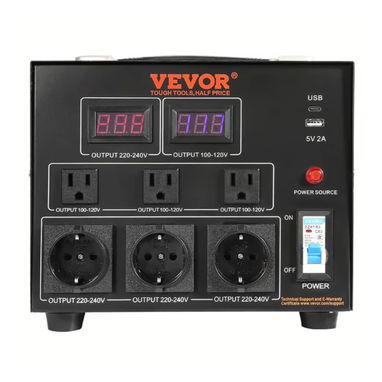 Convertidor VEVOR de voltaje 5000 W 110~220 volt - 2/8