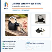 Candado con alarma para moto, puerta o reja - Img 58273666