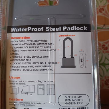 Candado de Acero Impermeable Black Buffalo (70MM) – ¡Máxima Seguridad! - Img 121019671