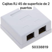 Cajitas RJ 45 de 2 puertos y tapas con 2 jack - Img 54377025