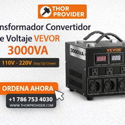 Transformador Convertidor de Voltaje VEVOR 3000VA 110V 220V Step Up Down Automático Negro - Img 55056950