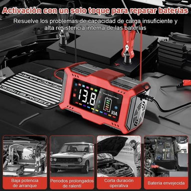 Cargador de baterias 12v 10a inteligente para auto - 8/9