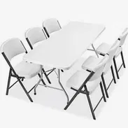 Juego de comedor de 4 sillas y 6 sillas para exterior e interior comunícate con Pedro - Img 53270577
