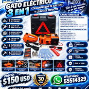 GATO ELÉCTRICO 3 EN 1 CON COMPRESOR DE AIRE (12V) Y LLAVE DE IMPACTO, FACTURA Y GARANTÍA. VARIEDAD DE ARTÍCULOS - Img 57861668
