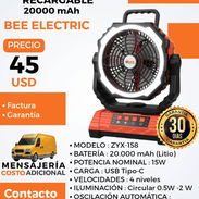 Ventilador recargable 20 000 mAh Bee Electrics - Img 55407655