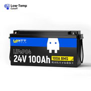 WattCycle Batería LiFePO4 24V 100Ah, 2560Wh, BMS 100A, Protección de Baja Temperatura y Conexión Escalable - Img 57212802
