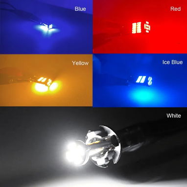 Bombillo LED cola de pescado socket ( T10 /W5W) de colores: blanco, azul, verde, rojo y naranja ambar. - Img 69313852