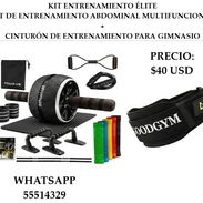 KIT DE ENTRENAMIENTO ÉLITE, KIT DE ENTRENAMIENTO ABDOMINAL MULTIFUNCIONAL + CINTURON DE ENTRENAMIENTO PARA GIMNASIO - Img 55931318