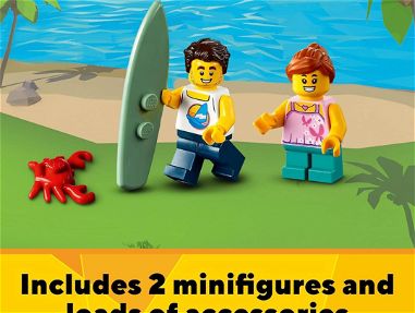 LEGO CREATOR 3en1 Casa Surfera en la Playa, Barco o Avión Biplano, Juguete de Construcción con Animales para Niños - Img 60221784