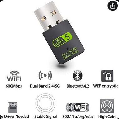 Se Vende Adaptador wifi 600+Bluetooth incluido - Img 127554189
