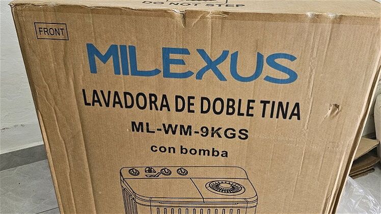 Lavadora Doble Tina Semi-automática De 9 Kg Milexus