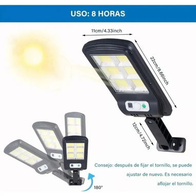 LÁMPARA SOLAR DE 120W RECARGABLE DE CONTROL REMOTO NEW CAJA ! - Img 125224482