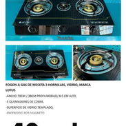 Cocina de gas 3 hornillas de vidrio - Img 54631882