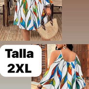 Vestido con estampado de colores tipo vitral talla grande 2XL - Img 57151831