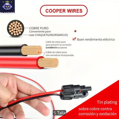 CABLE FOTOVOLTAICO 12 METROS CON CONECTORES – ¡GANGA! - 3/4