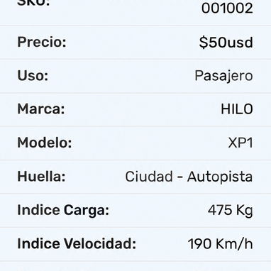 Goma Genesys XP1 175/70R13 M+S (Mud and Snow, “barro y nieve”). Nueva - 2/5