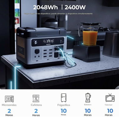 OUKITEL P2001 Plus Estación de Energía Portátil 2400 W - 3/10