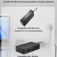 Cargador de fuente de alimentación de 90W 15V 6A compatible con Microsoft Surface Pro 4 5 6 Dock Station 53274327 - Img 56631113