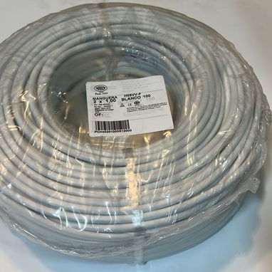 Cable blanco Royal Cord 18 de 2 vías rollo de 100 m - Img 104533223