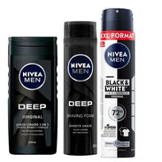 NIVEA MEN, JABON LIQUIDO 3 EN 1, ESPUMA DE AFEITAR Y DESODORANTE SPRAY - Img 53623359