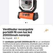 Ventilador recargable portátil f6 - Img 57957229