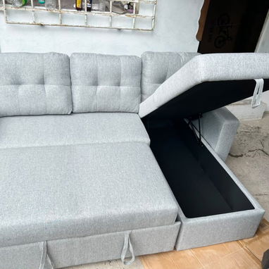 Sofa cama en L con baúl nuevo importado - Img 125297289