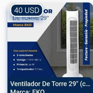 Ventilador de torre 29 pulgadas marca EKO con mando - Img 55046171