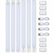 Juego de 6 lámparas LED con sensor de movimiento, recargables, 30 cm — NBUFF - Img 57924609
