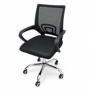 SILLA DE OFICINA NEGRA CON RUEDAS - Img 56820756