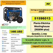 Planta Eléctrica Westinghouse  (9500W) ..1480 USD...51596013..Transporte costo adicional (MV-801) - Img 56589805
