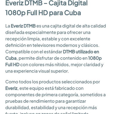 Cajita digital Everiz 1080P Full HD - DTMB - Caja decodificadora 🌐 - Img 127579527