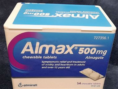 Almax 500 Mg. Alivia eficazmente la acidez y el ardor de estómago.sellado.vence 11/2027 - Img main-image-45861431