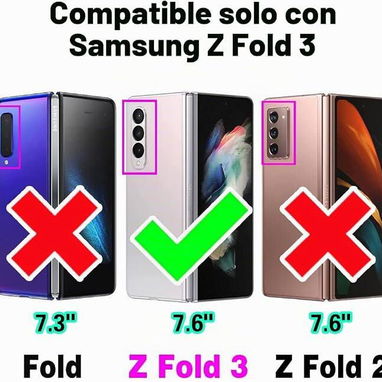 🪷Asuwish Funda para Samsung Galaxy Z Fold 3 5G – Negro🪷 - 4/6
