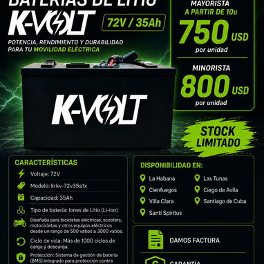 Batería de litio K-VOLT 72V/35Ah - 4/4