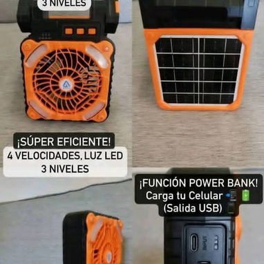 Super Ventilador solar por serv de mensajería costo adicional - Img 123084052