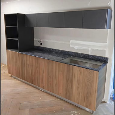 Muebles de cocina diferentes modelos bases y aéreos en MDF hidrófugo importado blanco - Img 107034182