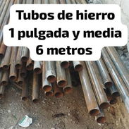 Tubos de hierro de 1 pulgada y media de 6 metros ,4 mm de grosor . Maxima calidad - Img 54535978