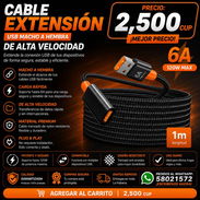 🔌 Cable de Extensión USB Macho a Hembra – 1 metro - Img 56044009