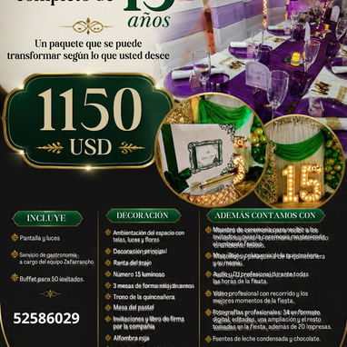 Celebración de 15 años con TODO INCLUIDO - 4/10