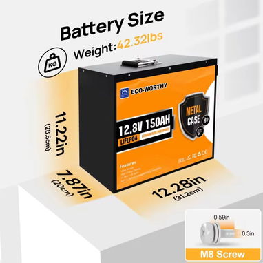 🔴BATERIA LIFEPO4 ECO-WORTHY 12.8V 150AH.  420USD - 4/4