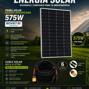 Combo Energía Solar (Panel Boviet 575W + Cable MC4 a XT60), - Img 56789237