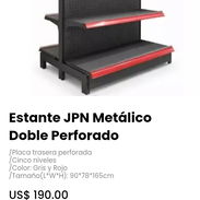 Estante JPN Metálico Doble Perforado. Tamaño(L*W*H): 90*78*165cm - Img 55327208
