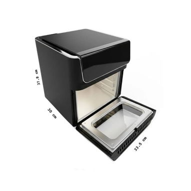 Freidora de aire color negro de 12 L EKO 1700w precio $95 USD Transporte Adicional Factura y garantía - Img 125648253