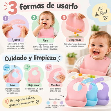 Babero BABERO DE SILICONA ANTIDERRAME - 2/2