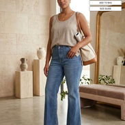 Vaqueros Flare de Tiro Alto con Detalle de Costuras CATO EST. 1946 Denim Talla 14 25 - Img 55343698